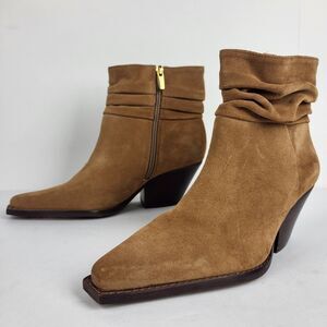 Vince Camuto Nerlinji Slouch Suede Bootie Brown Size 7.5M
